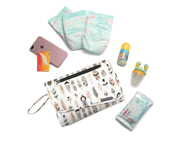 Colourful Feathers Nappy Wallet