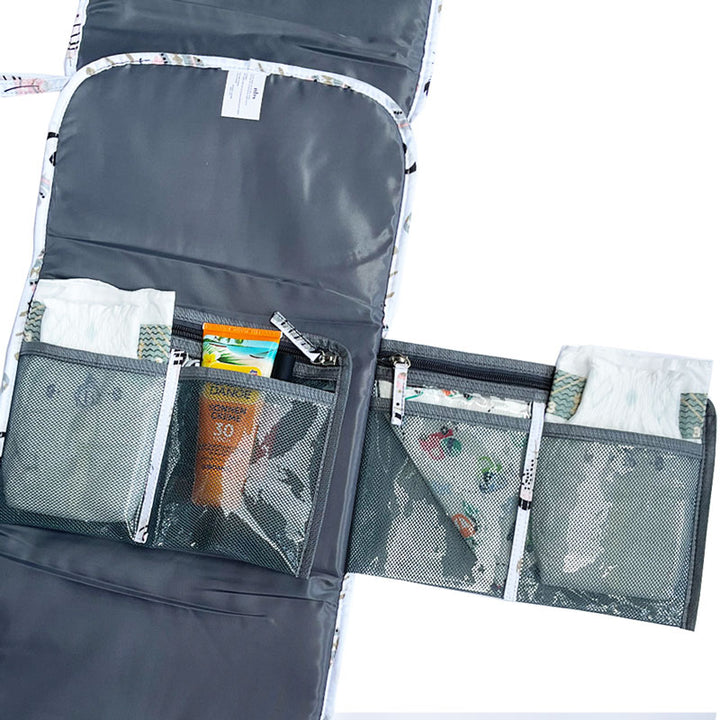 Colourful Feathers Nappy Wallet With Stuff Inside the pockets