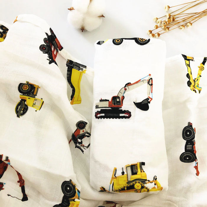 Construction Baby Swaddle Wrap
