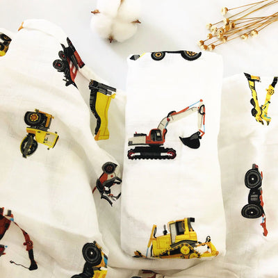 Construction Baby Swaddle Wrap