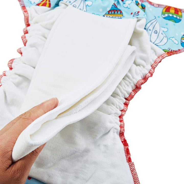 Cove 4 Pack Modern Adjustable, Washable & Reusable Cloth Nappies With 8 Inserts 1