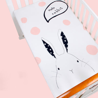 Cute Bunny Cot Sheet