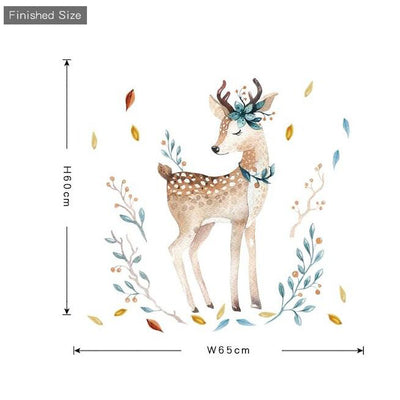 Deer Wall Sticker size