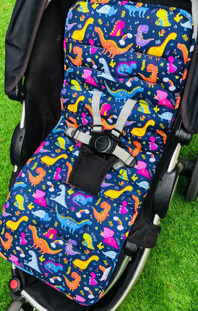 Dino Reversible Pram Liner