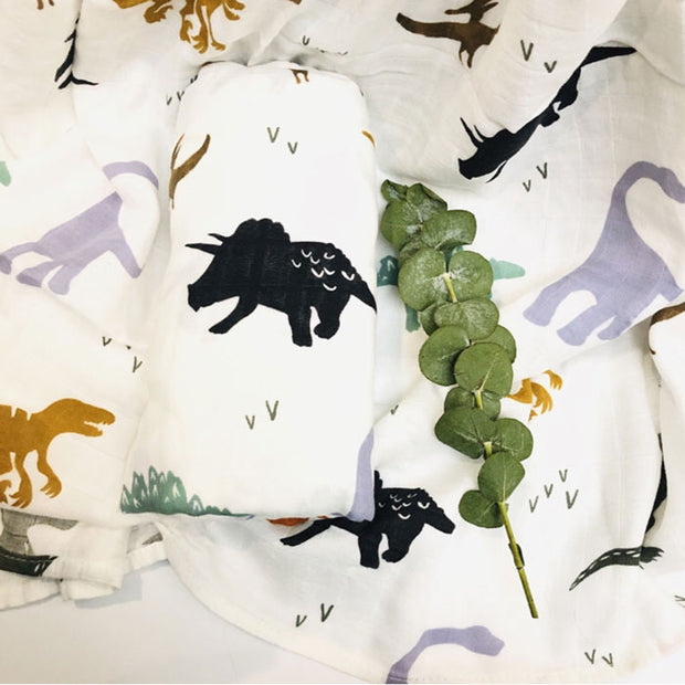 Baby Swaddle Wrap Combo- Baby Dino & Moon And Stars