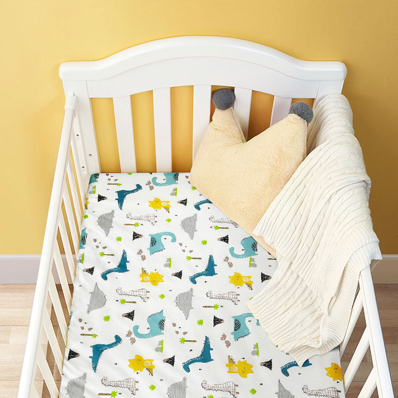 Dinosaur Fitted Cot Sheet Front