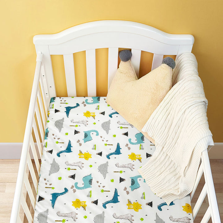 Dinosaur Fitted Cot Sheet Front