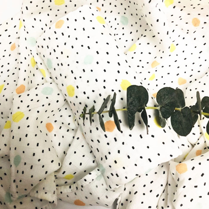 Dots Baby Swaddle Wrap close up
