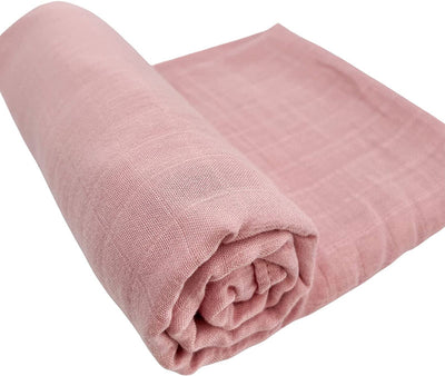 Dusty Rose Baby Swaddle Wrap Made from organic cotton - 120 x 120 cm