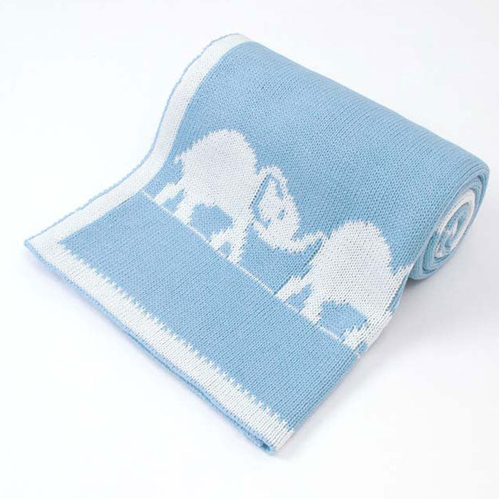Elephant Family Baby Blanket Fold