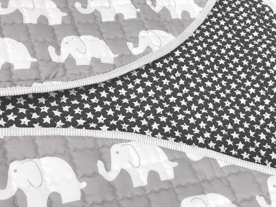 Elephants Round Cotton Baby Play Mat 150-150 cm Backside