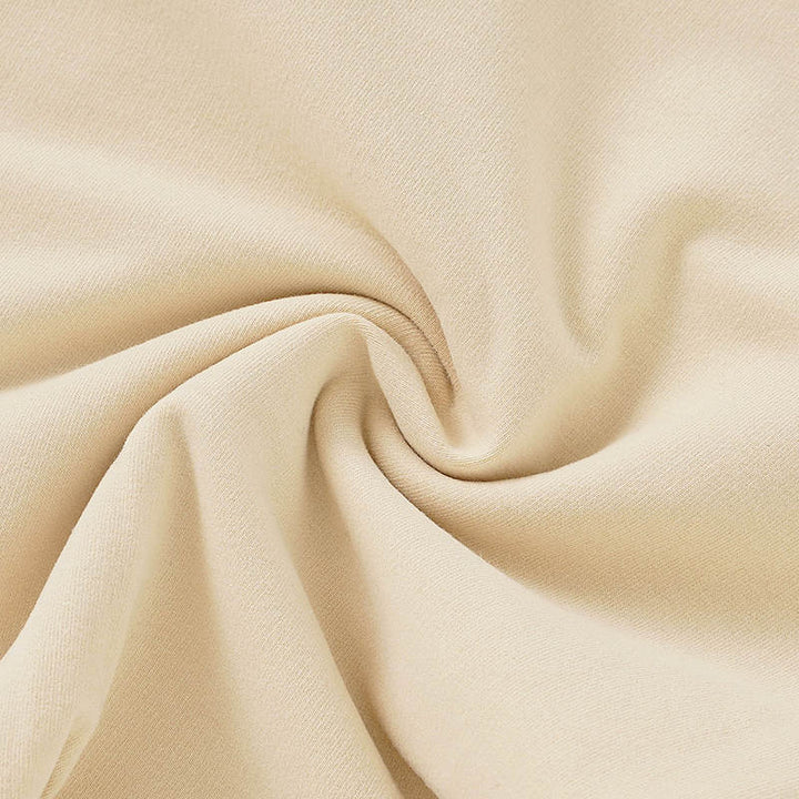 Emery Snap Crotch Baby Romper - Beige Closeup 2