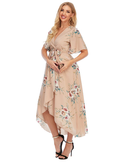 Eva Maternity & Nursing Wrap Dress Side 2