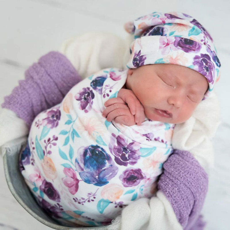 Ever Baby Swaddle Wrap Set With baby beanie