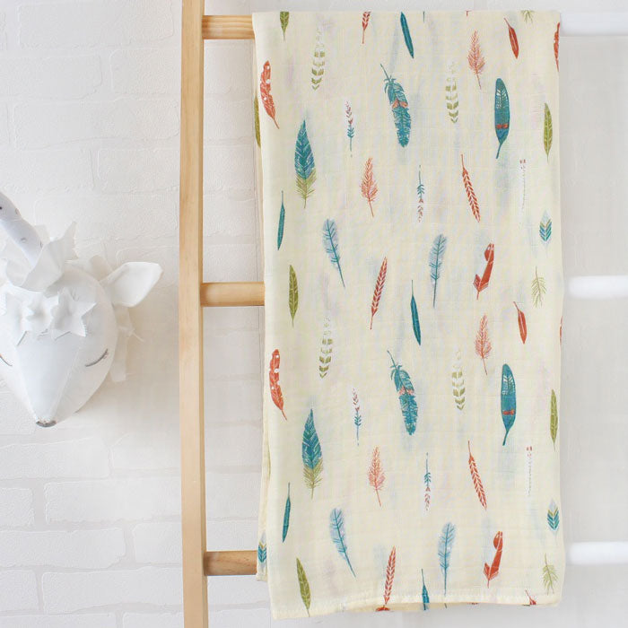Feathers Baby Swaddle Wrap Full Image