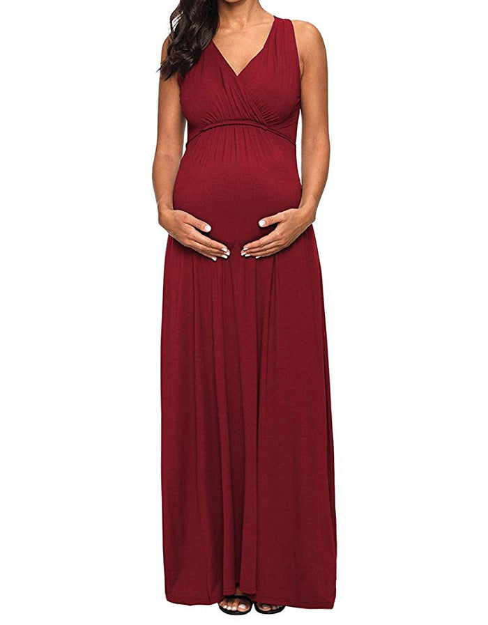 Florence - Maroon Maternity Gown Dress