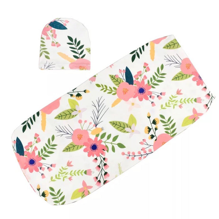 Flowers Baby Swaddle Sack front