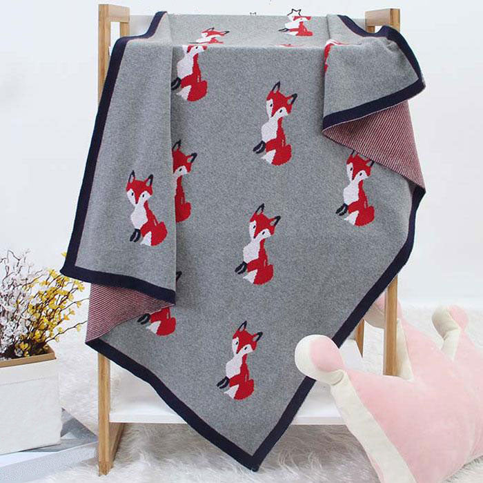 Fox Grey Baby Blanket