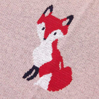Fox Rose Baby Blanket Fox Closeup