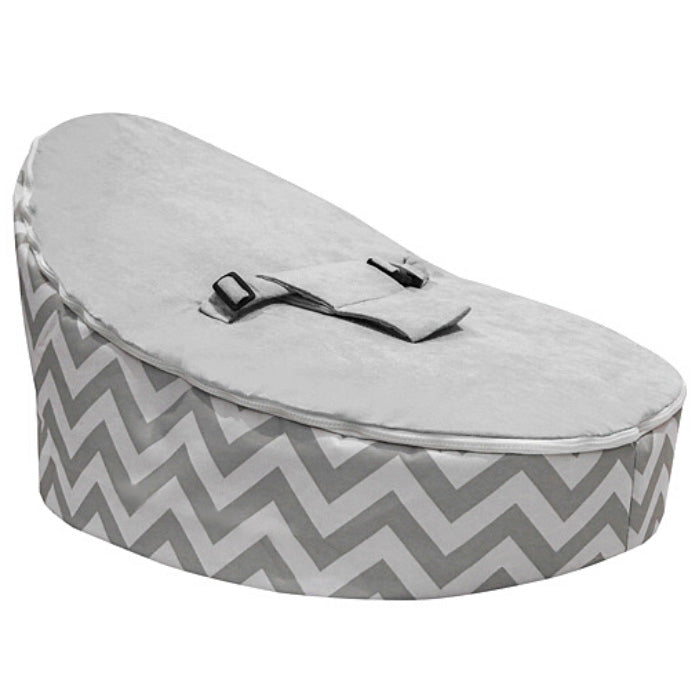 Gale - Grey Chevron Baby Bean Bag