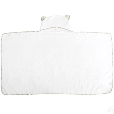 Gingham Ears Baby Hooded Bath Towel plain