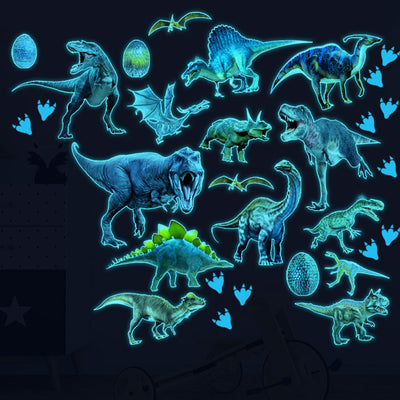 Glow in Dark Dinosaurs Baby Nursery Wall Sticker - Glow Effect 1