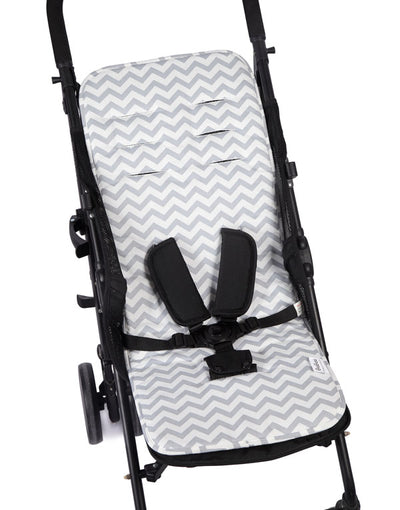 Grey Chevron Pram Liner