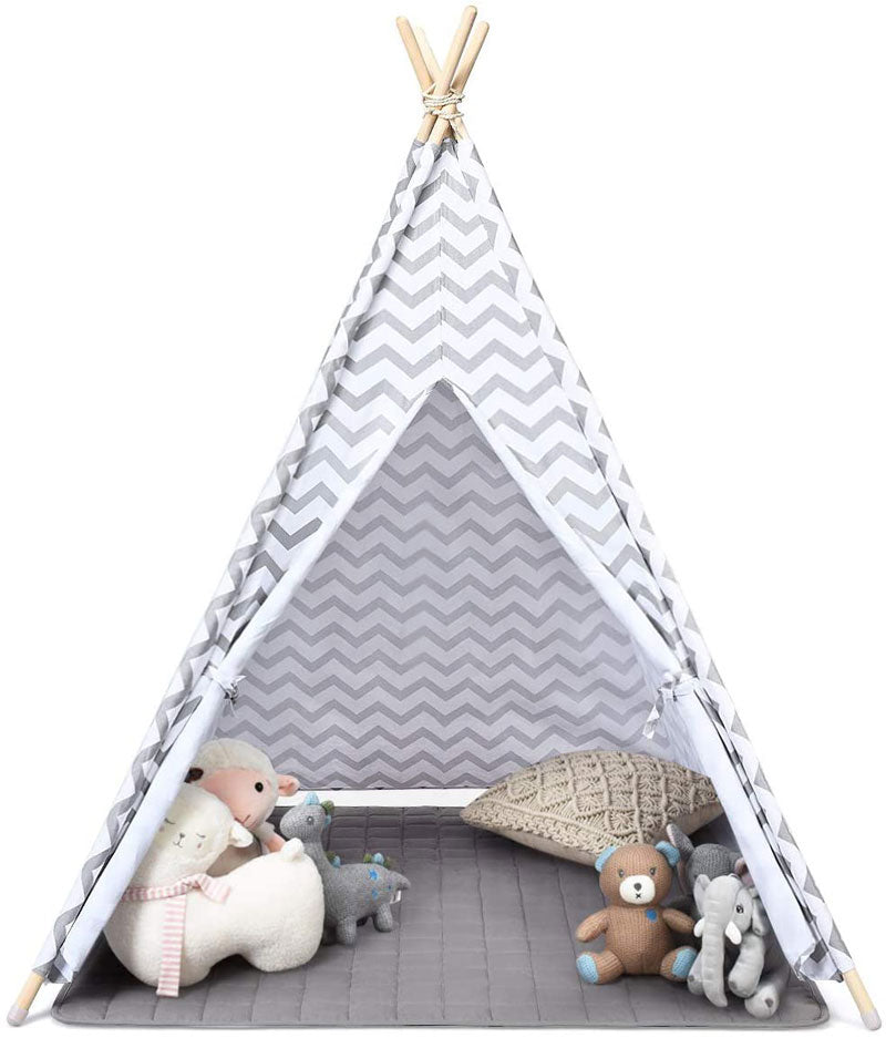 Grey Chevron Kids Teepee Tent