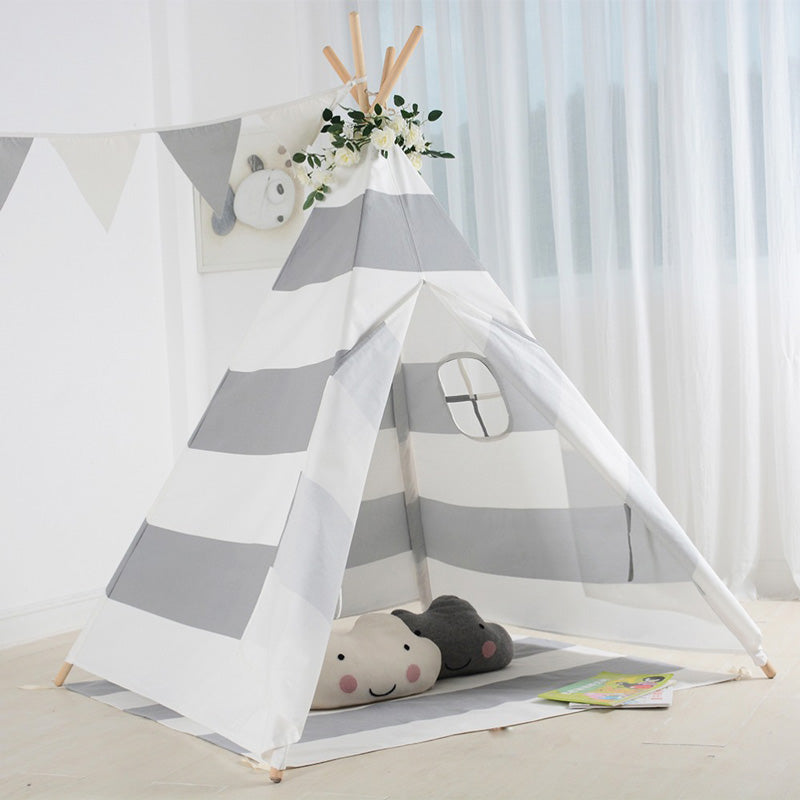 Grey Stripes Kids Teepee Tent