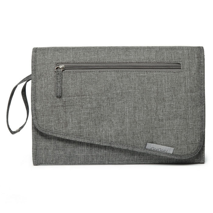 Grey Nappy Wallet with change mat