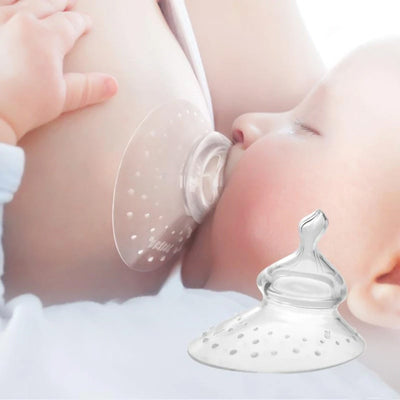 Haakaa Breastfeeding Nipple Shield orthodontic Round with baby