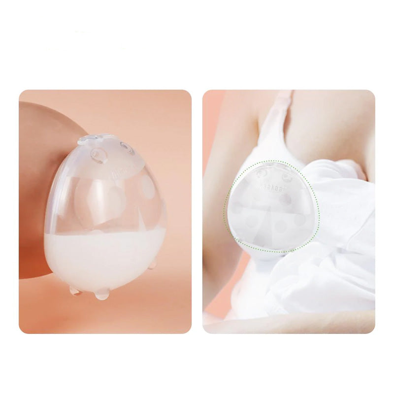 Haakaa Silicone Milk Collector 75 ml on breast