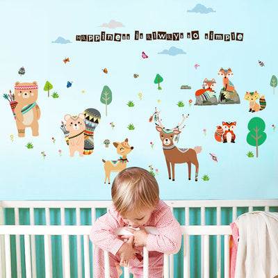Happiness is always so simple wall sticker in room