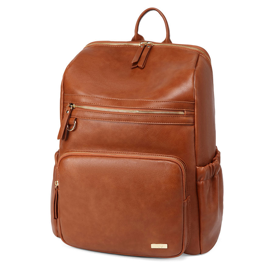 Harper Tan Nappy Bag Backpack Front