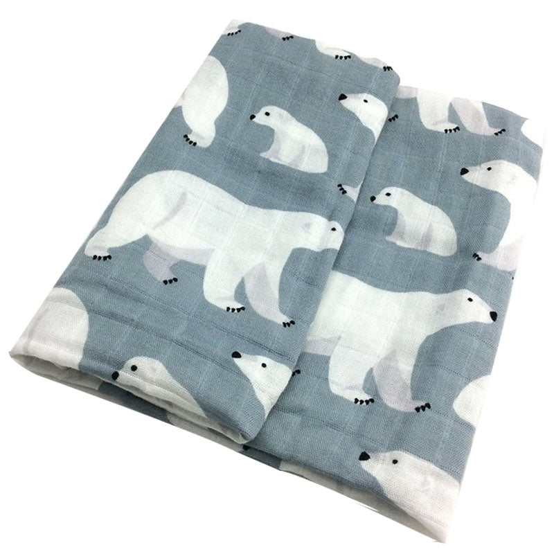 Ice Bears Baby Swaddle Wrap 120 x 120 cm