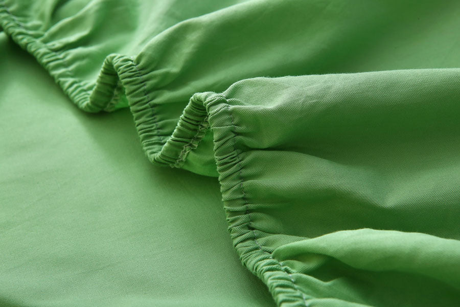 Jungle Green Baby Nursery Fitted Cot Sheet Closeup 1
