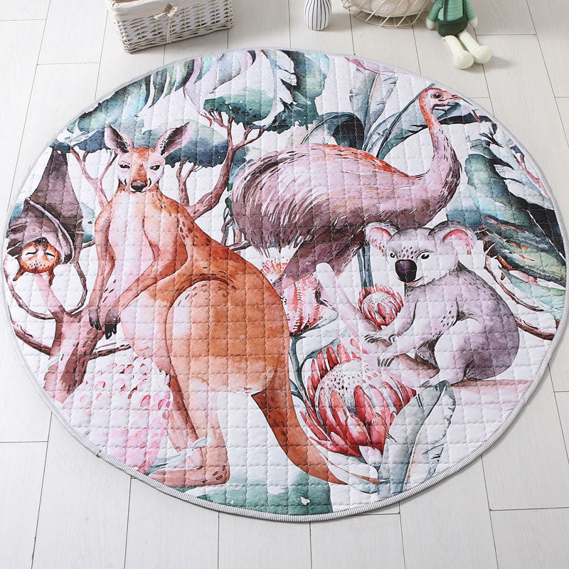 Kangaroo & Friends Round Baby Playmat 150 cm diameter
