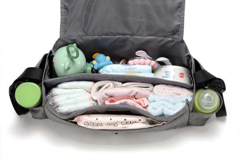 Kayla Grey Pram Caddy inside with items