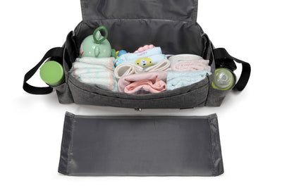 Kayla Grey Pram Caddy inside with partition