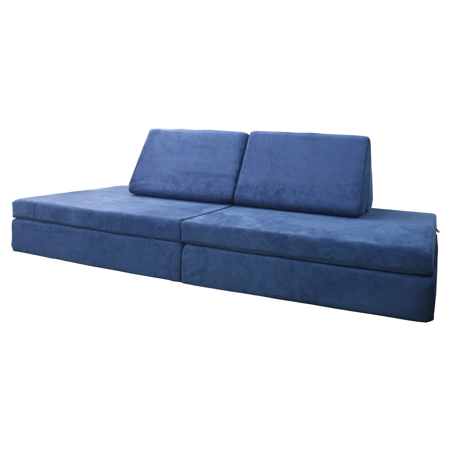 Kids Modular Play Couch Set – Blue in white background