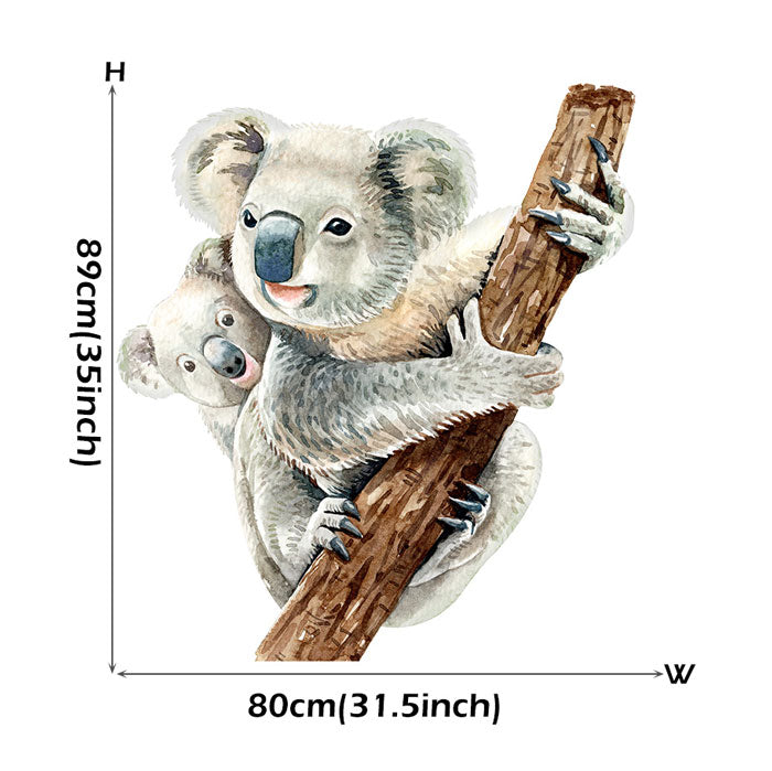 Koala Baby Nursery Wall Sticker Size