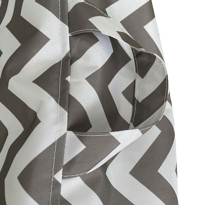 Kora Grey  Chevron Kids Bean Bag Chair Handle