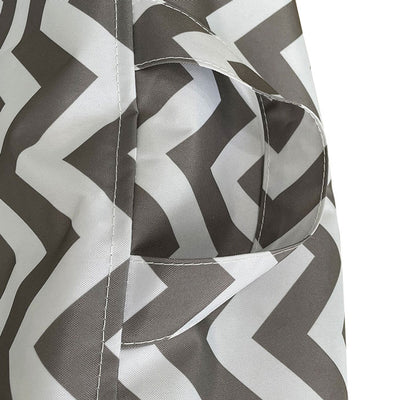 Kora Grey  Chevron Kids Bean Bag Chair Handle