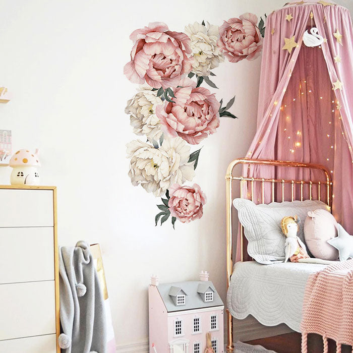 Large Peony Flowers Wall Sticker