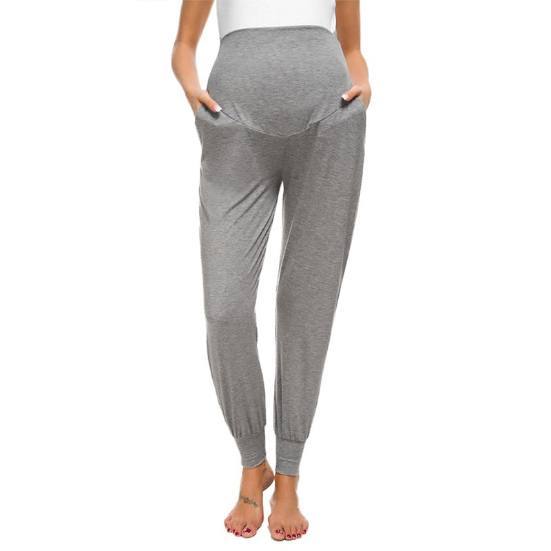 Leah Grey Maternity Casual Pants
