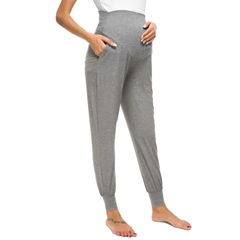 Leah Grey Maternity Casual Pants side 2