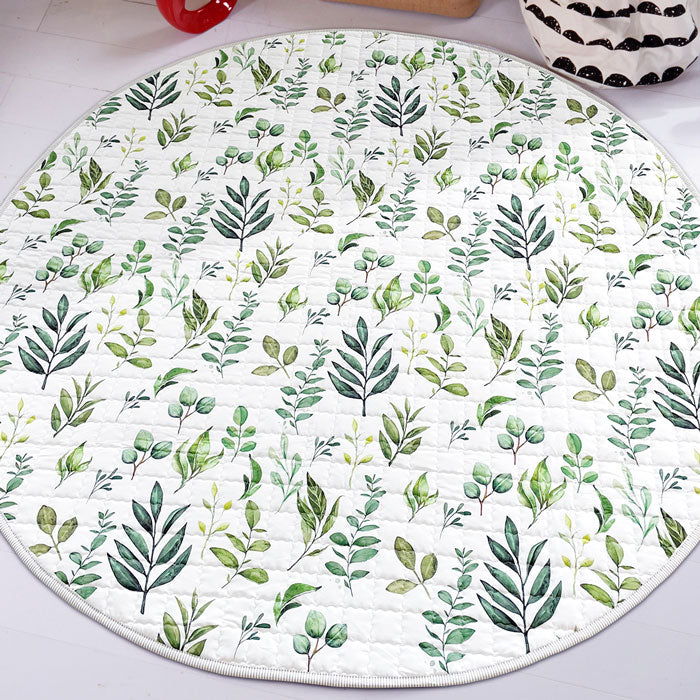 Leaves Round Baby Play mat front with 150 cm diameter