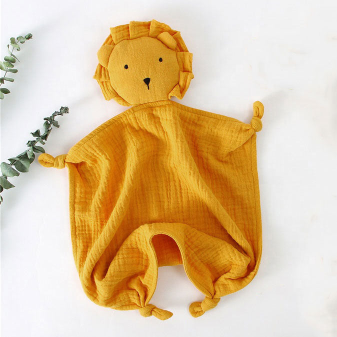 Lion Baby Comforter Mustard Color