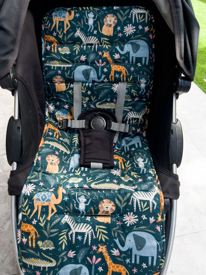 Lion Friends Reversible Pram Liner Front Close up