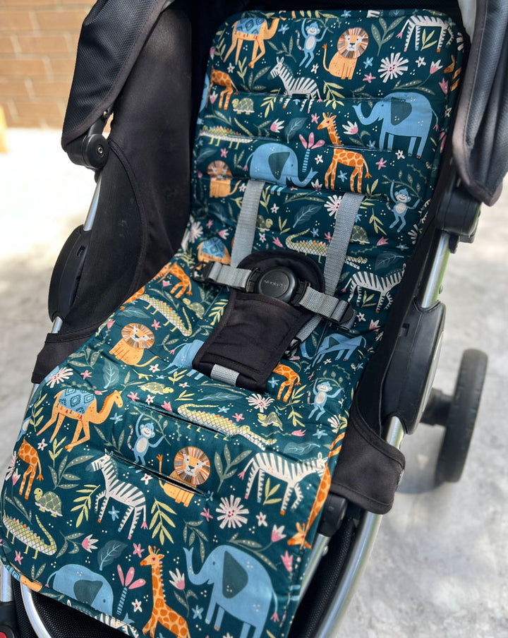 Lion Friends Reversible Pram Liner Side